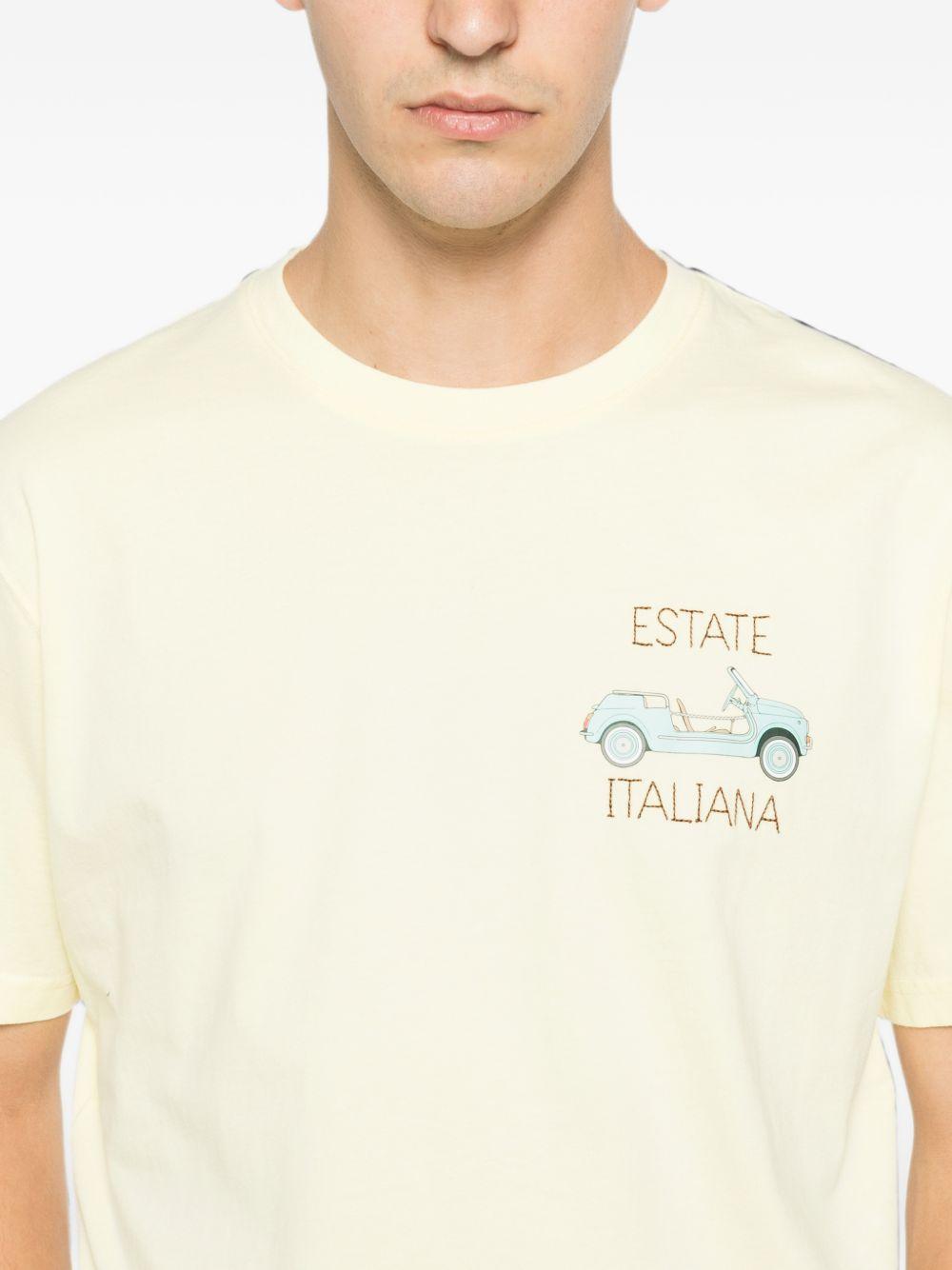T-shirt in cotone organico con ricamo POT0001 04513L MC2 SAINT BARTH 