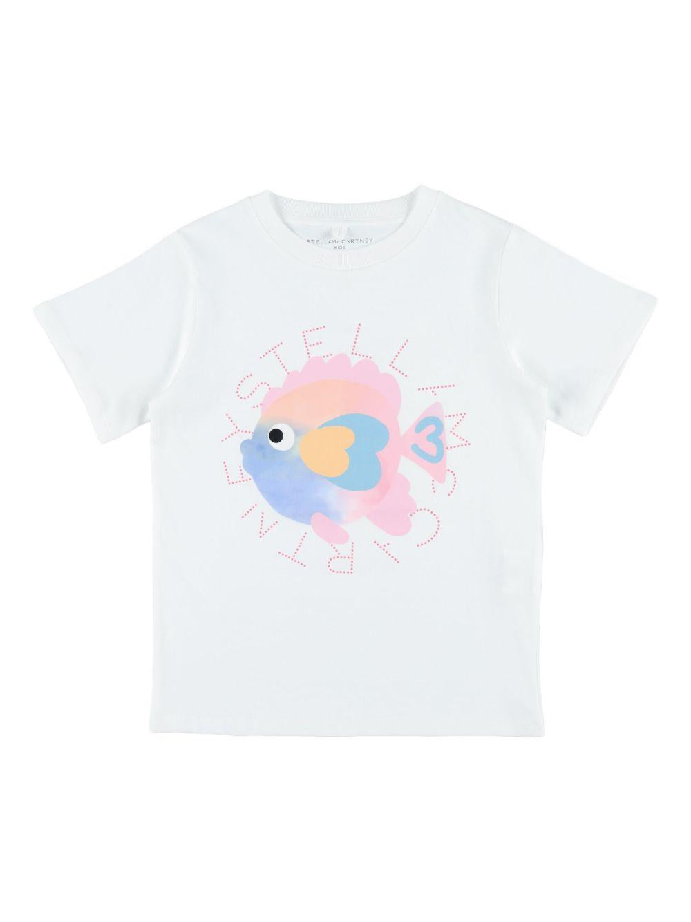 T-shirt con stampa colorata TY8A61Z0434 100 STELLA MCCARTNEY KIDS 