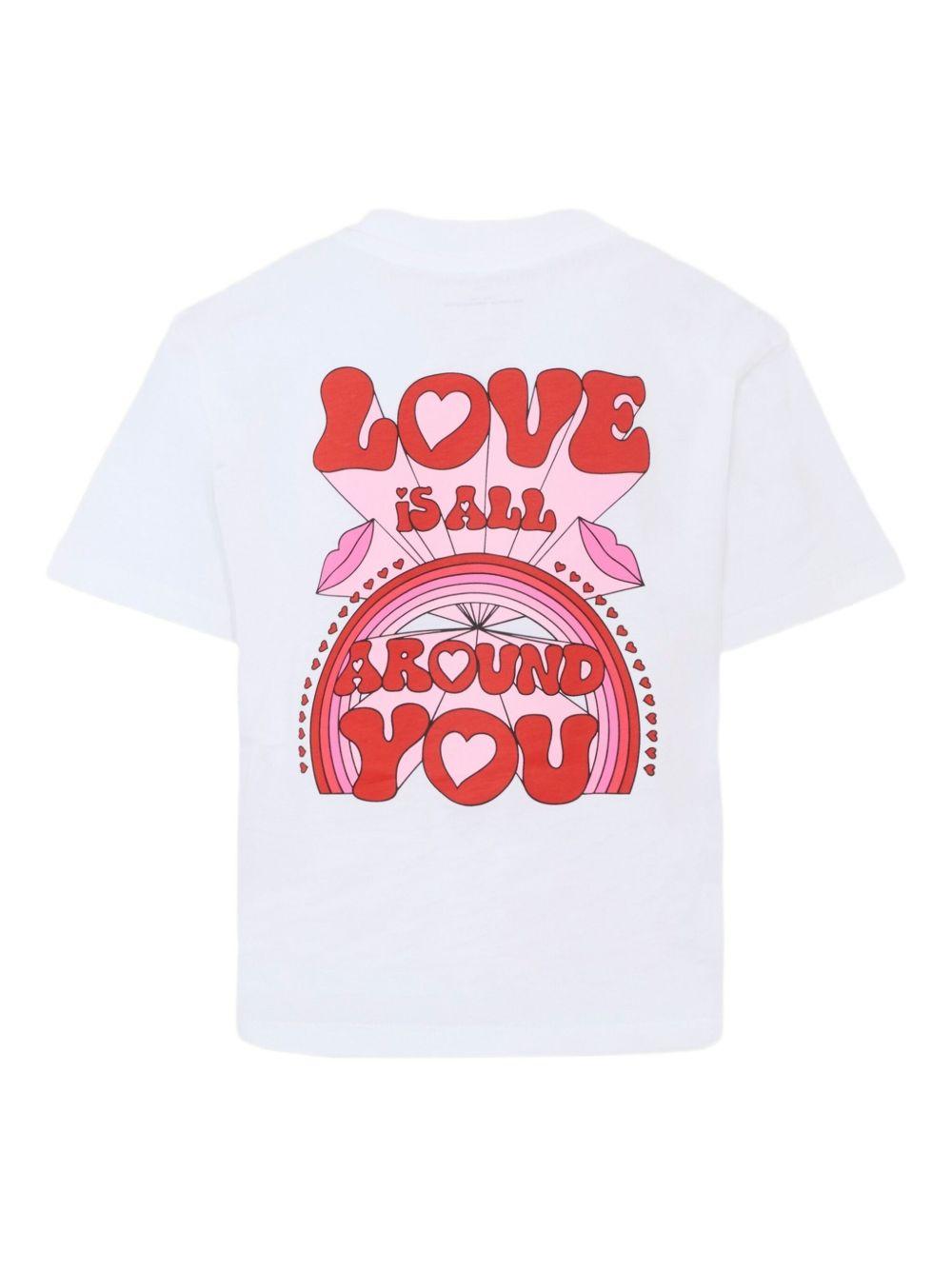 T-shirt Bianca a Maniche Corte con Stampa Grafica TX8C11Z0434 100 STELLA MCCARTNEY KIDS 