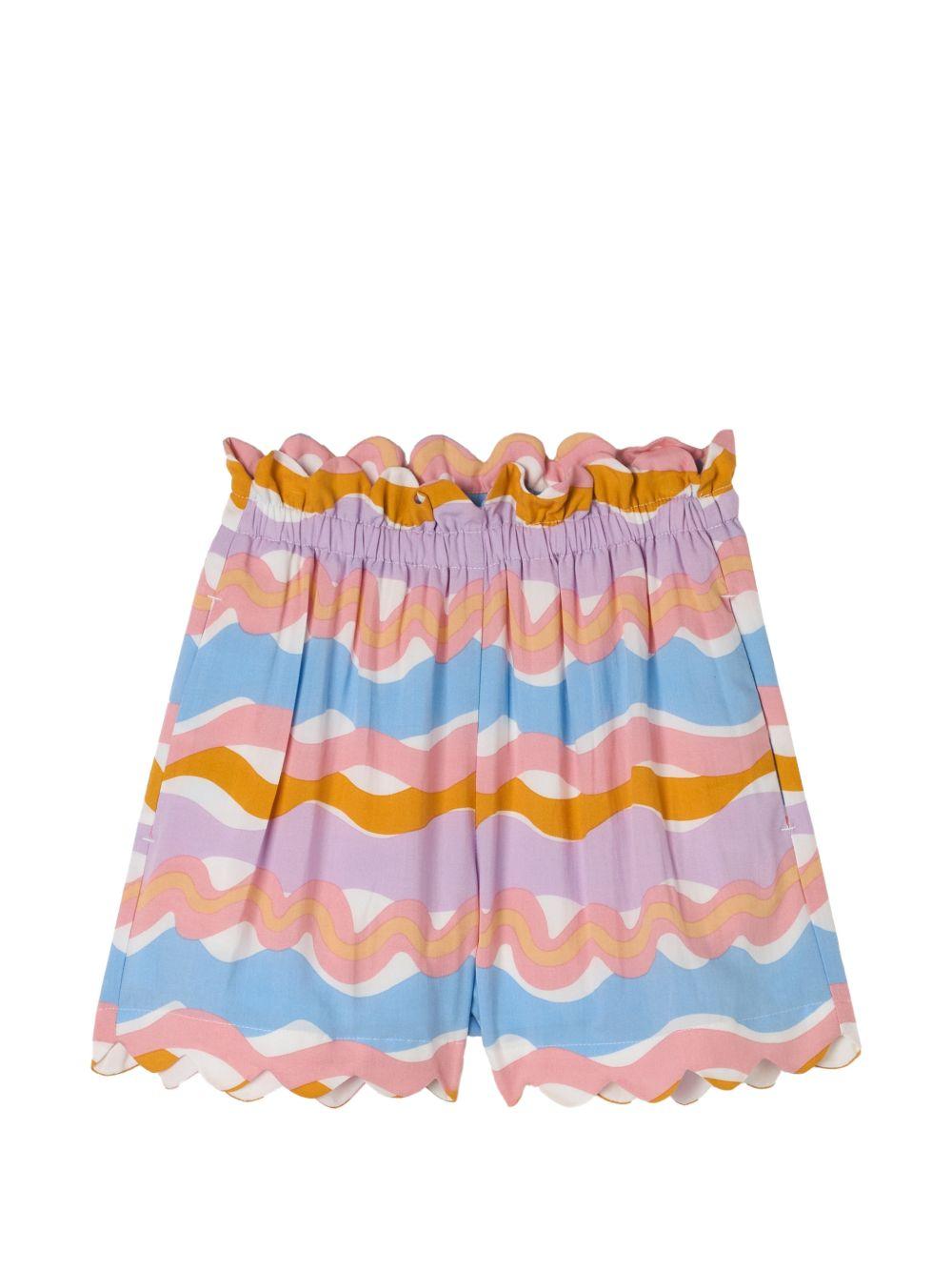 Shorts multicolore con bordi smerlati TY6B09Z3442 999MC STELLA MCCARTNEY KIDS 