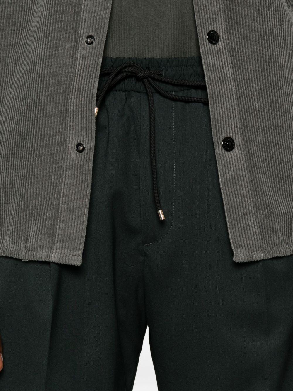 Pantaloni Affusolati in Lana Verde Scuro WIMBLEDONS400100 00192 BRIGLIA 