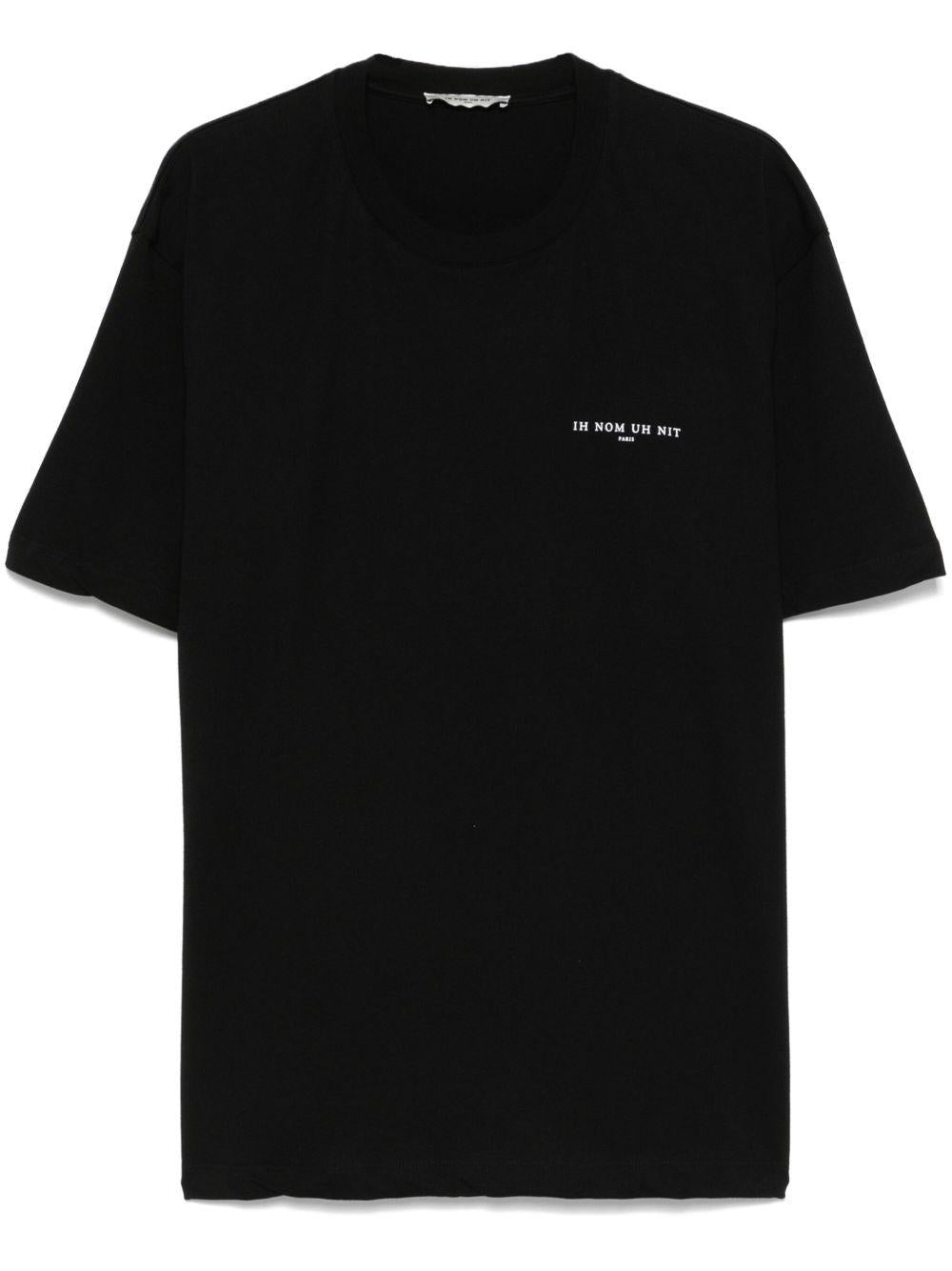 T-shirt nera roses and pearl