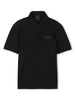 Polo nera logo ricamo