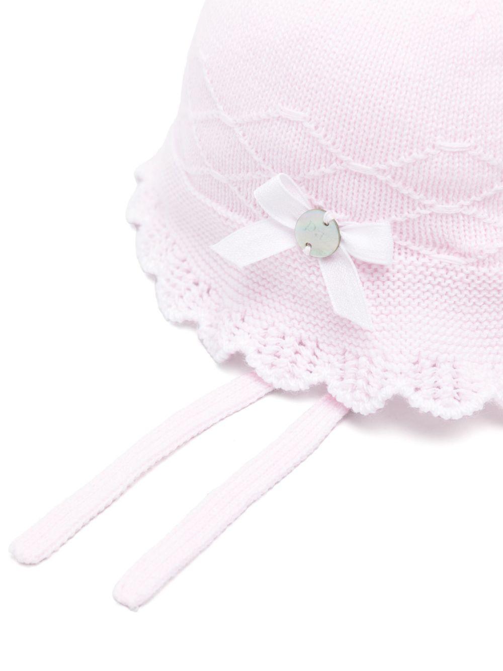 Cappello rosa in maglia neonata 040122698 3701H82 PAZ RODRIGUEZ KIDS 
