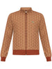 Felpa coccio zip logo monogram all-over