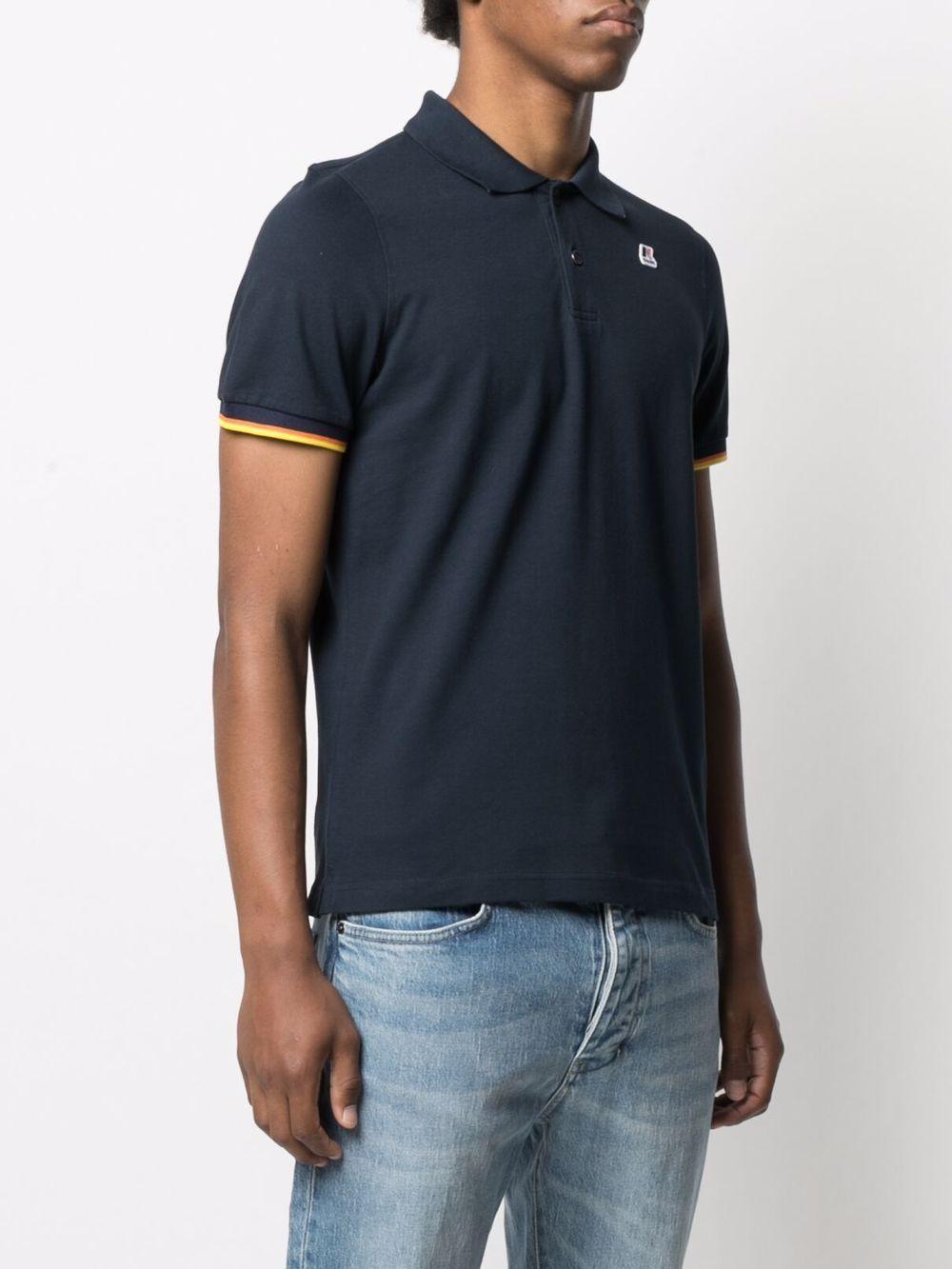 polo blu kway K008J50 K89 K-WAY 