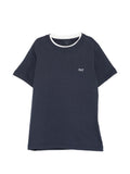 T-shirt girocollo con bordo a contrasto