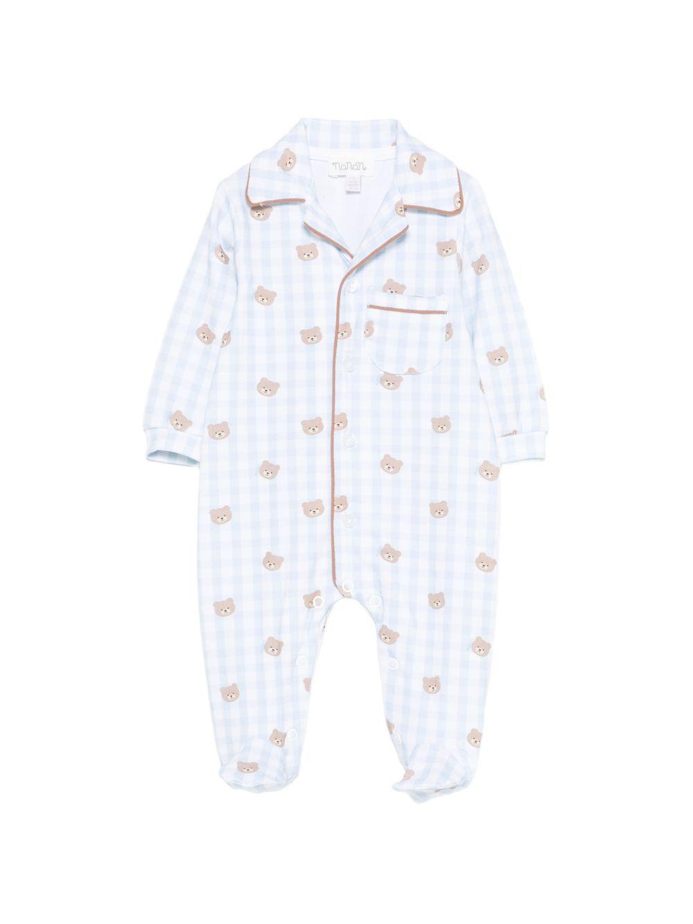Tutina in cotone con chiusura a bottoni E26017 AZZURRO NANAN KIDS 