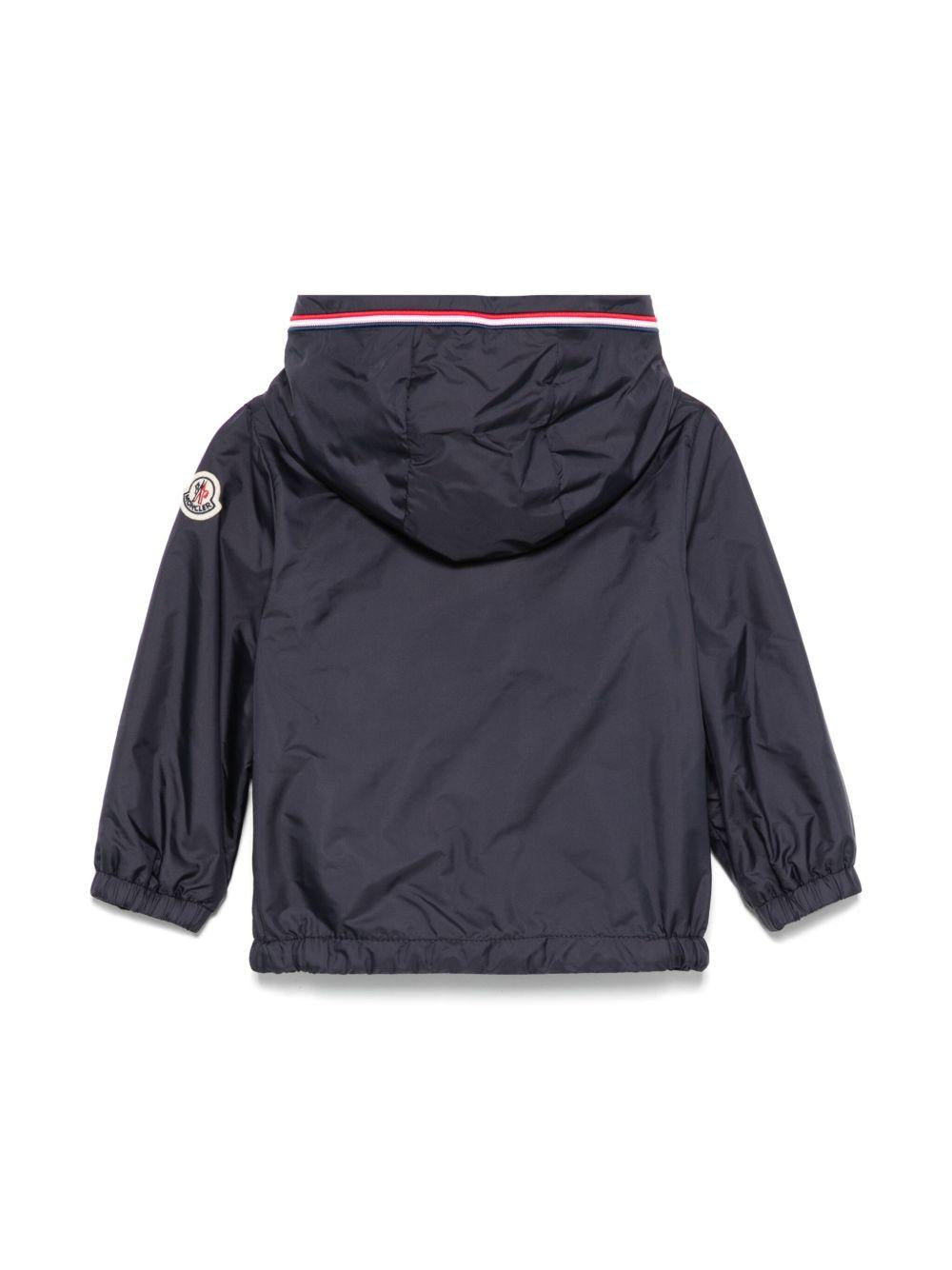 Bomber con cappuccio in poliammide L19511A0004153A5E 742 MONCLER KIDS 