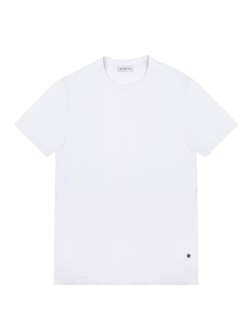 T-shirt basic bianca mini ricamo 3832M568253284 02 MANUEL RITZ 