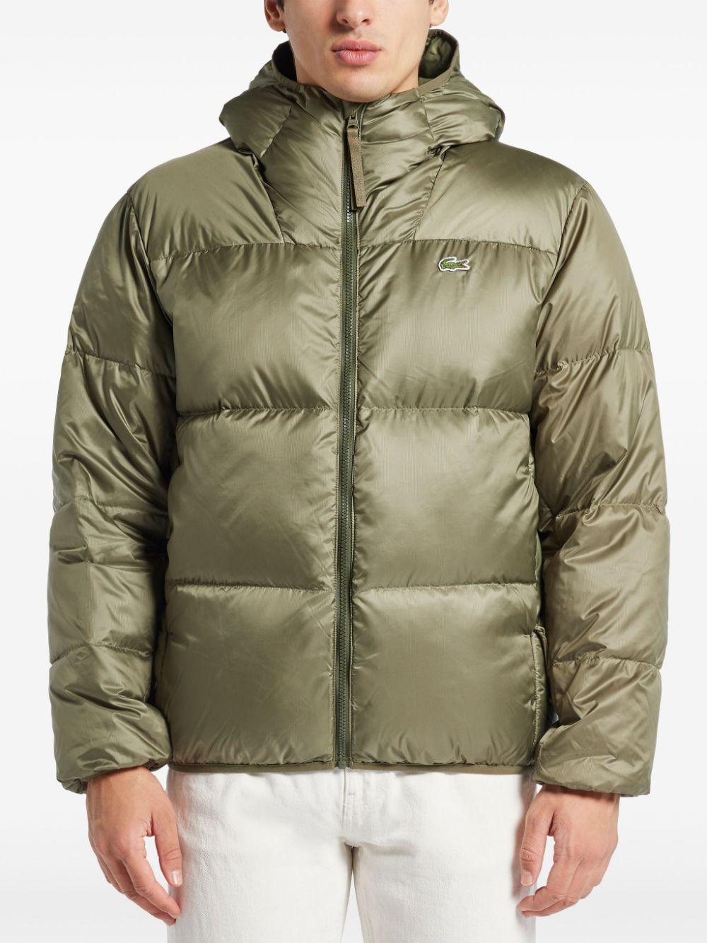 Giubbino verde cachi logo rilievo retro BH2905 BMY LACOSTE 