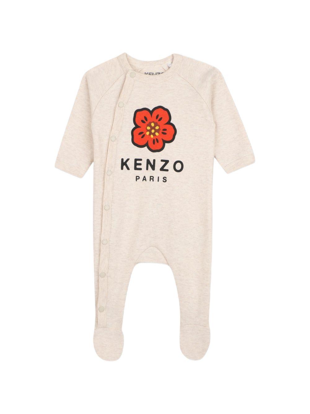Set di tutine neonato con fiore ricamato K61614 43B KENZO KIDS 