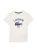 T-shirt bianca con stampa frontale logo