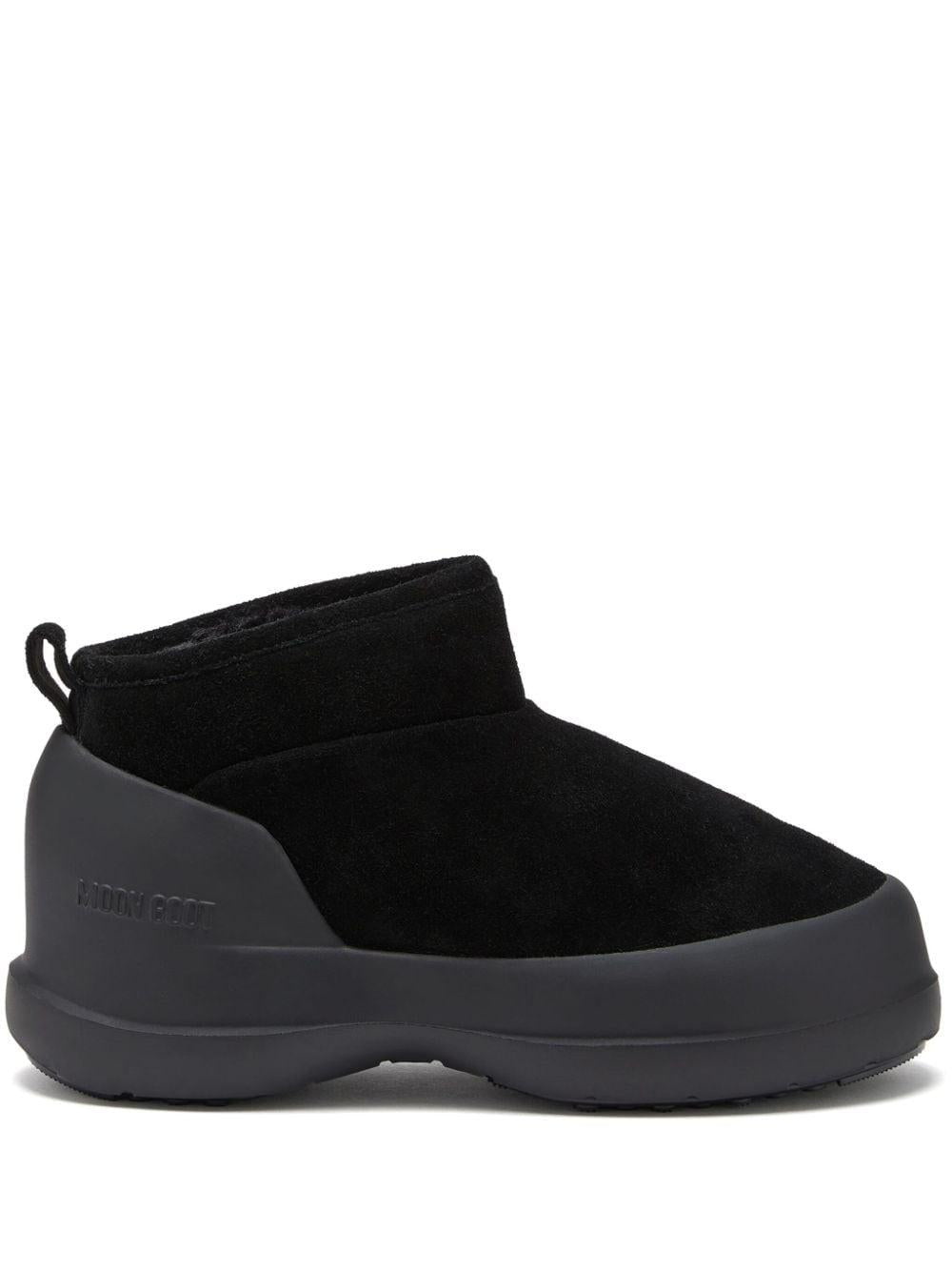 STIVALE LUNA LOW NERO IN PELLE SCAMOSCIATA 80D2480040 N001 MOON BOOT 