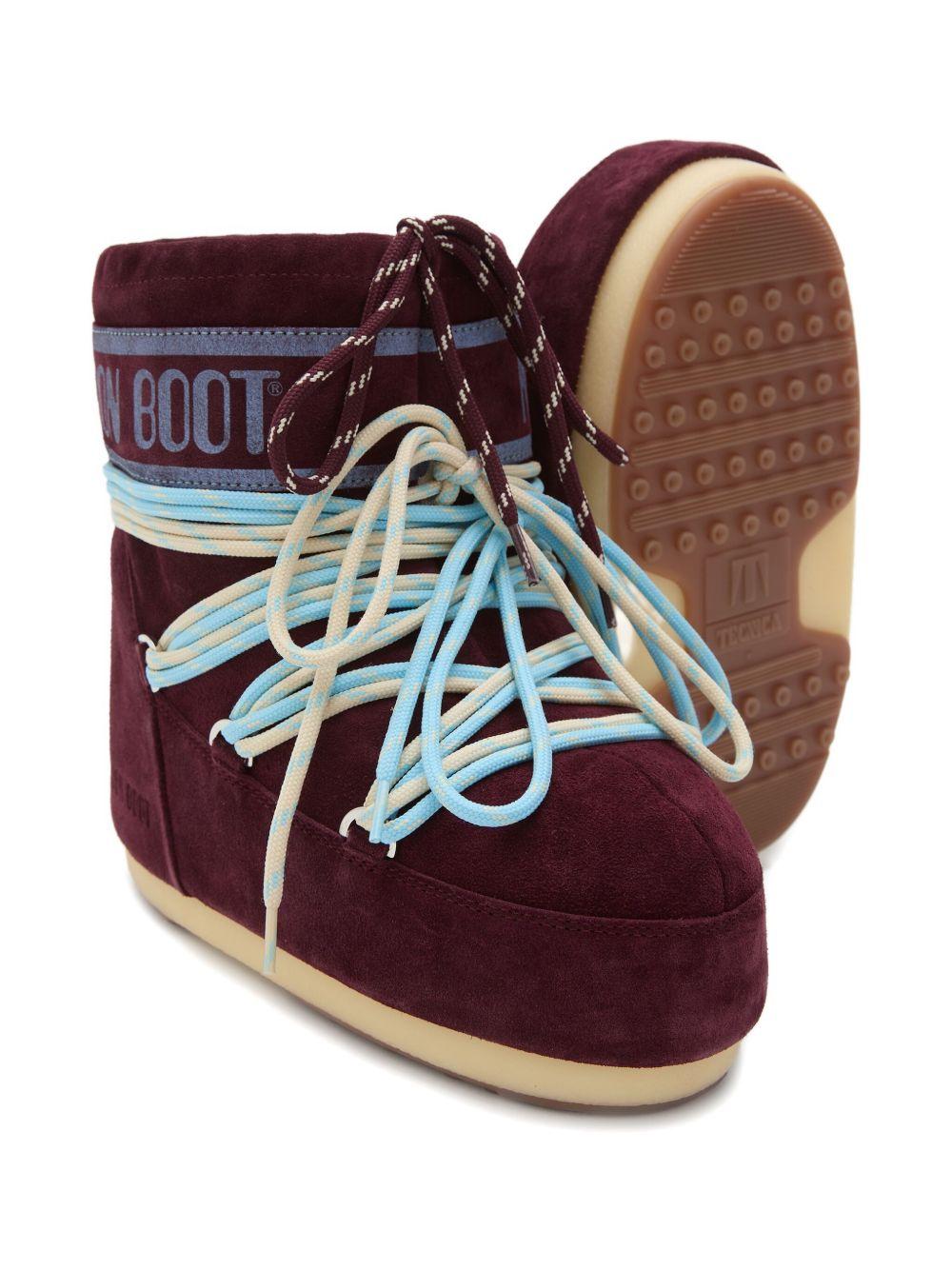 Moon Boot Stivali in camoscio borgogna con lacci 80D1409670 D013 MOON BOOT 