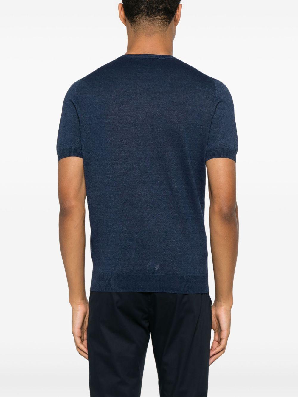 T-shirt Josh in filo blu JOSHGSE2502 598 TAGLIATORE 