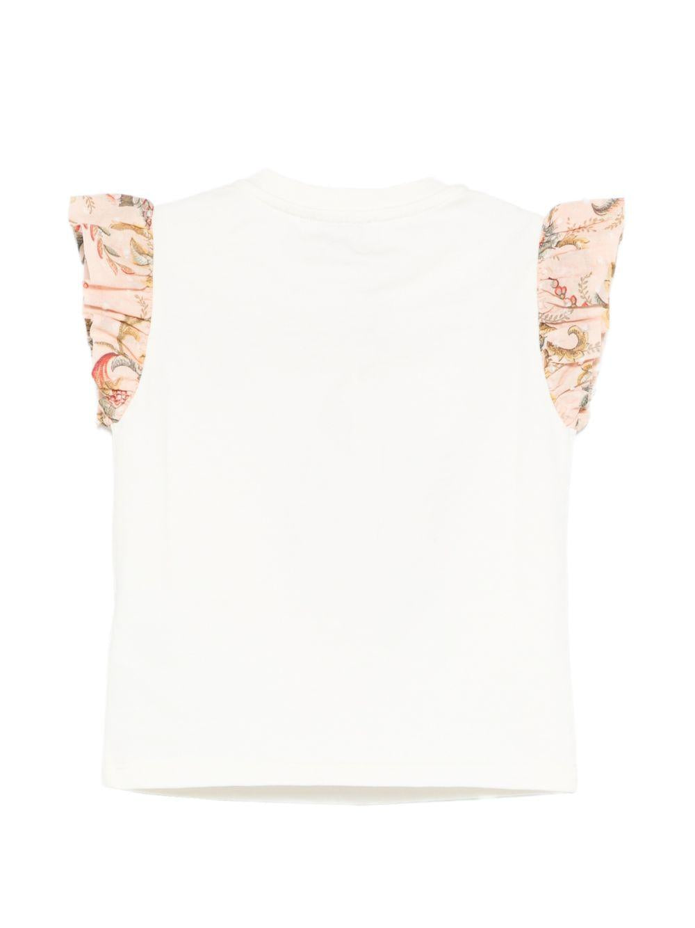 T-shirt in cotone con maniche a volant GY8031Z3672 105 ETRO KIDS 