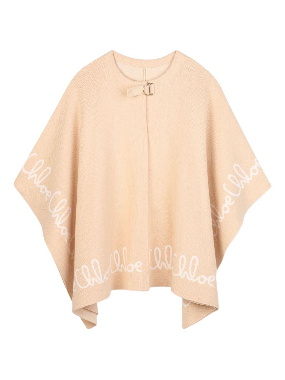 Poncho con Ricamo Logo Oversize C20667 257 CHLOE KIDS 