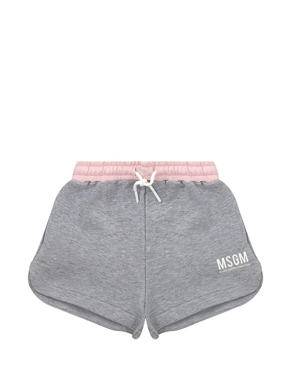 Shorts sportivi con banda a contrasto S6MSJGSH021 27102 MSGM KIDS 
