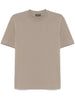 T-shirt marrone chiaro texturizzata