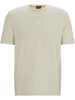 T-shirt beige mini logo petto