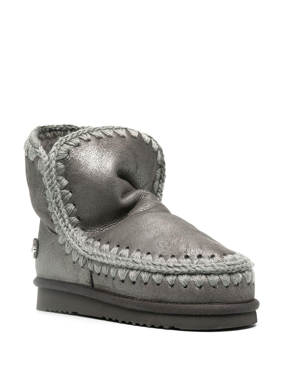 Stivale eskimo 18 logo grigio strass