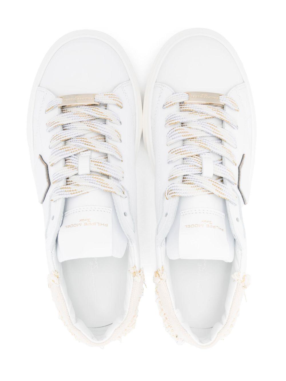 Sneakers Temple retro sfrangiato oro