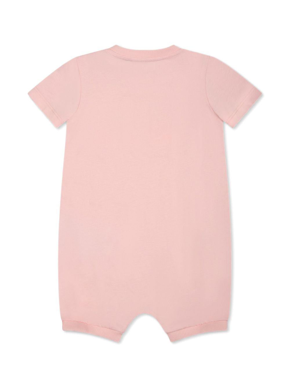Tutina rosa logo letteing sfumato neonata
