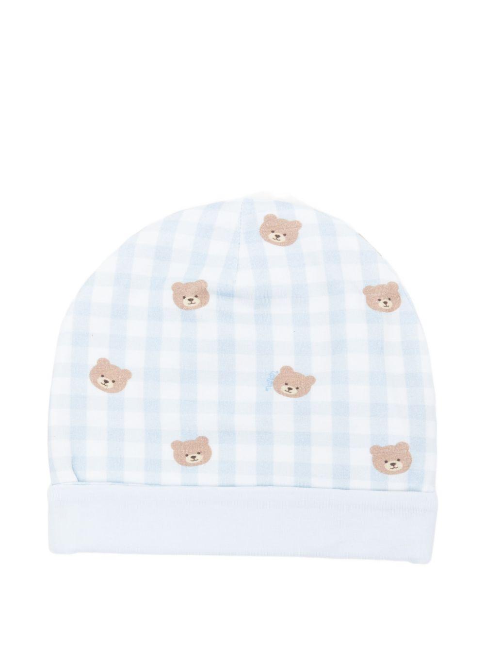 Berretto in cotone con orsi E26020 AZZURRO NANAN KIDS 