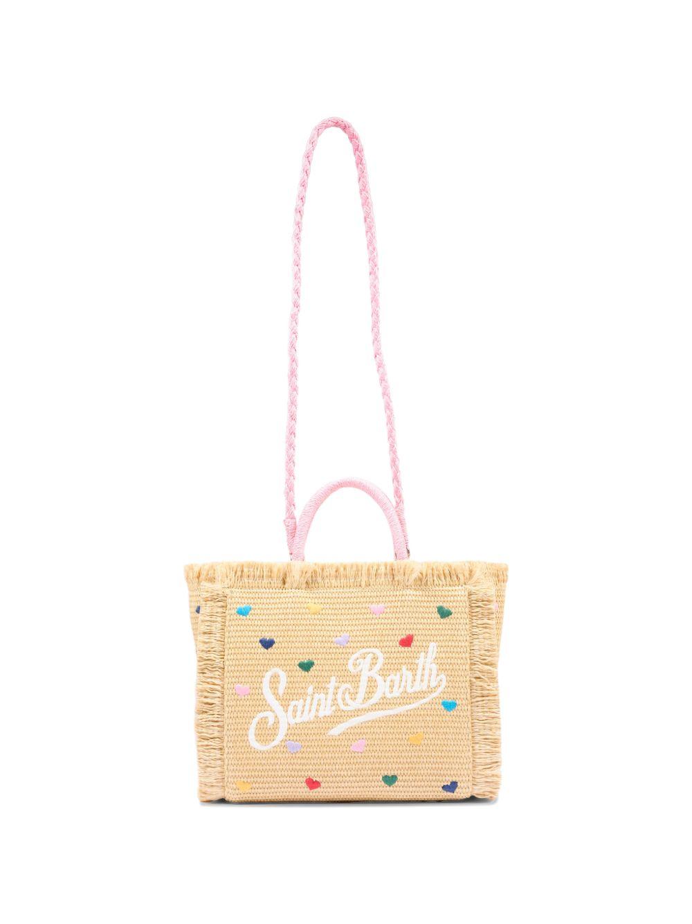 Borsa mare con frange e ricamo logo COL0017 00344L MC2 SAINT BARTH 