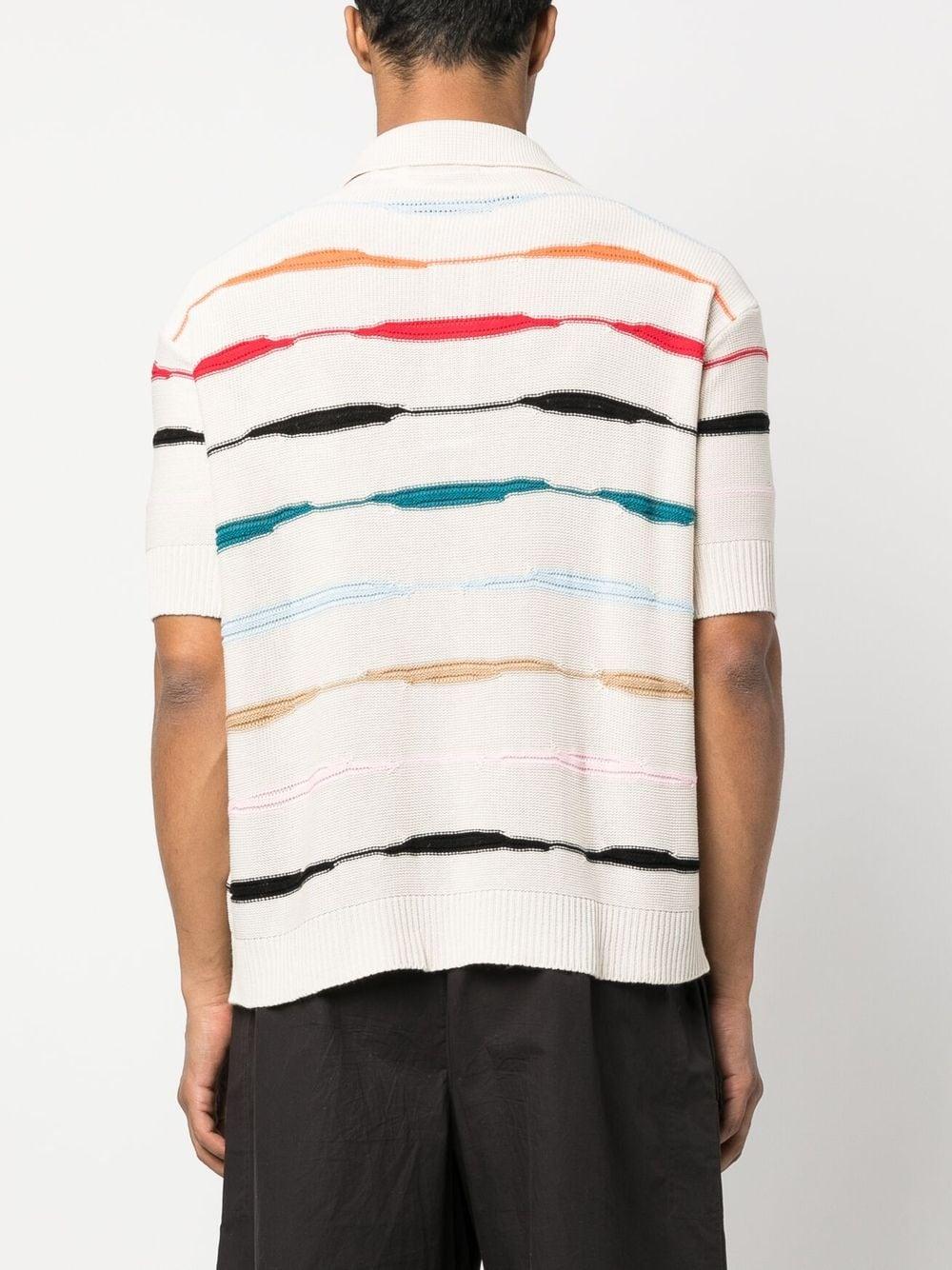 Polo panna righe orizzontali multicolor
