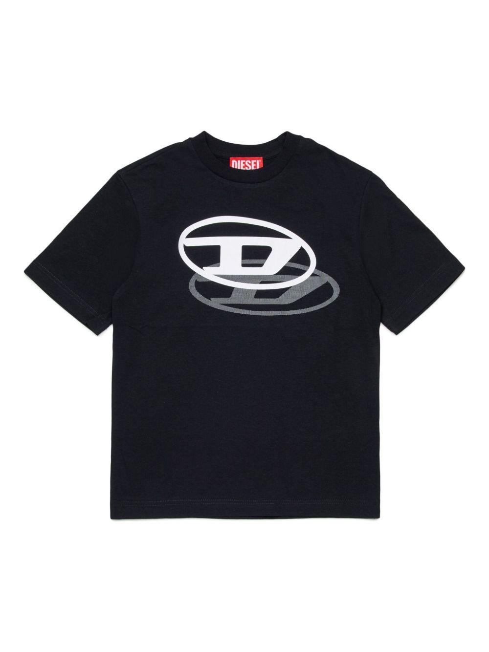 T-shirt in cotone con logo J0260100YI9 K900 DIESEL KIDS 