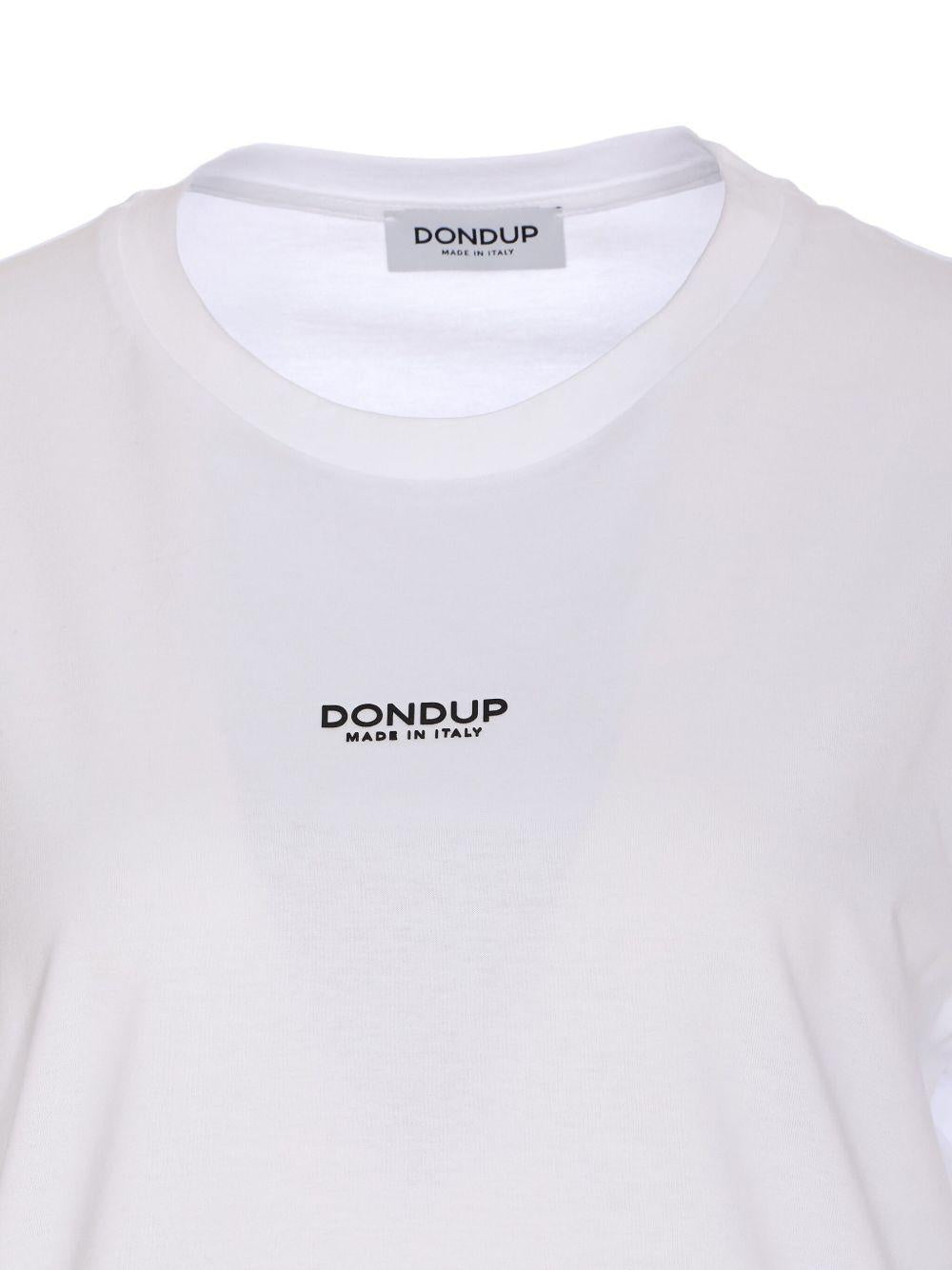 T-shirt con Logo Bianca DS039JF0271DDU6DD 000 DONDUP 