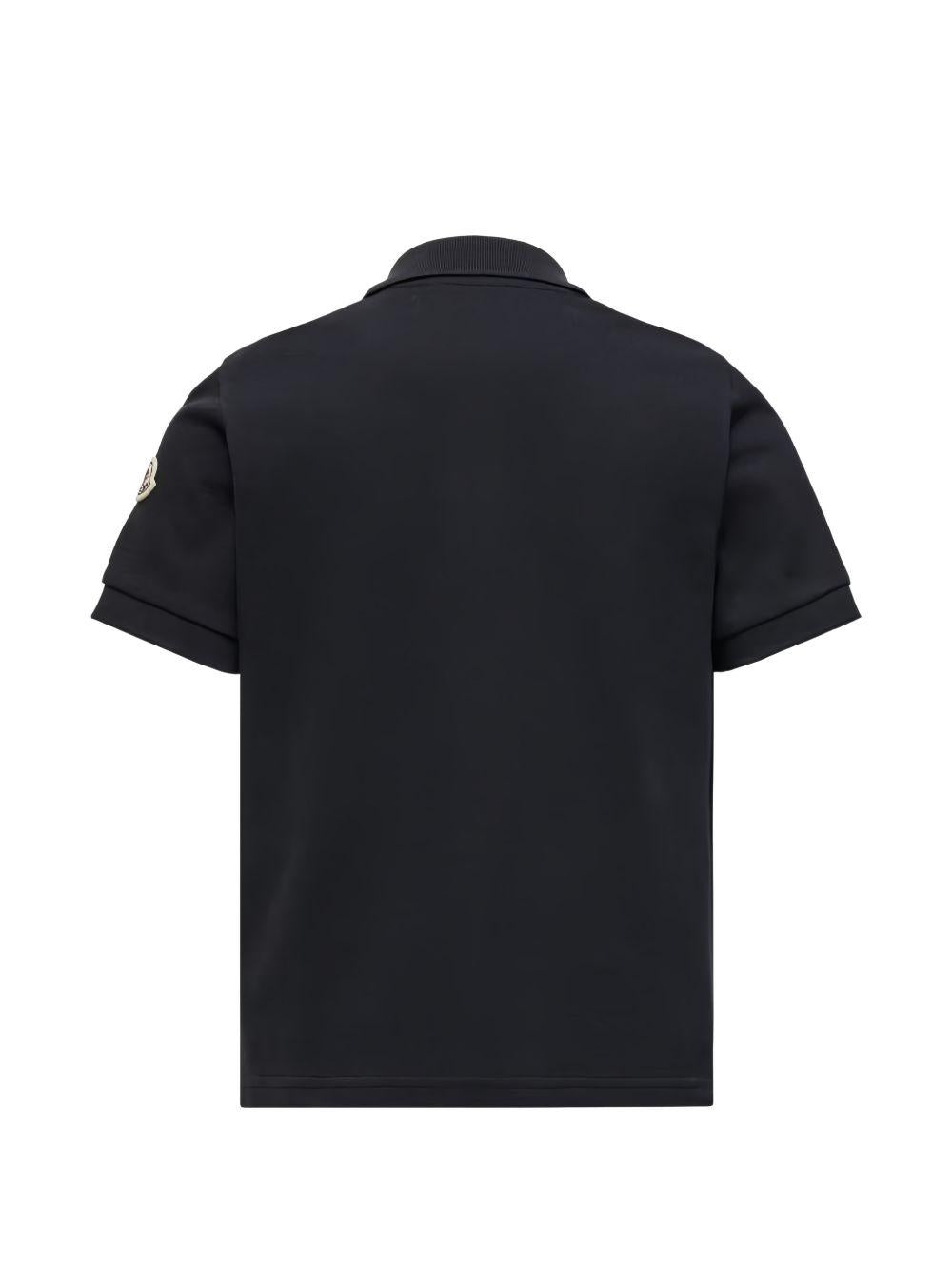 Polo in cotone con zip L19548A000118496W 999 MONCLER KIDS 