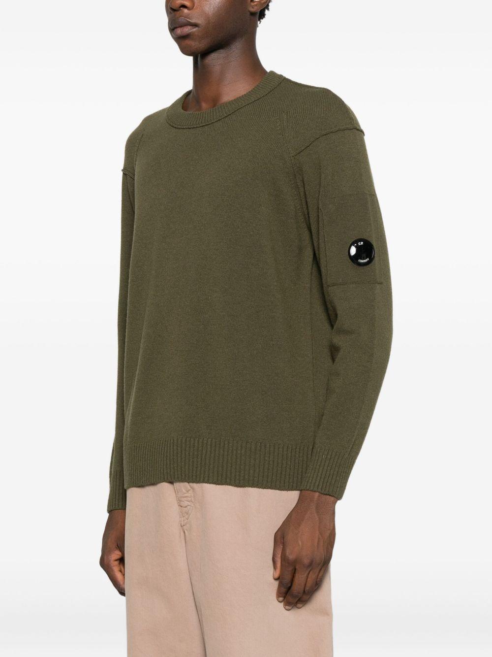 Maglia Verde Girocollo con Orli a Costine RFCMKN707A110149A 683 CP COMPANY 