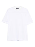 White short-sleeved T-shirt with round neck