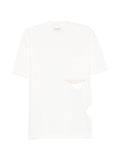 T-shirt in cotone girocollo con patch