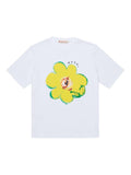 T-shirt in cotone con applicazione fiore