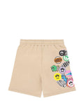 Shorts con applicazioni multicolore
