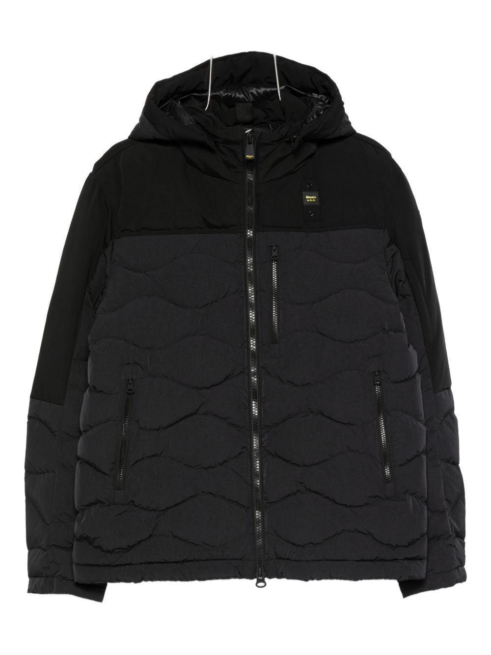 Giacca trapuntata nera con cappuccio 25WBLUC02534007287 999 BLAUER 
