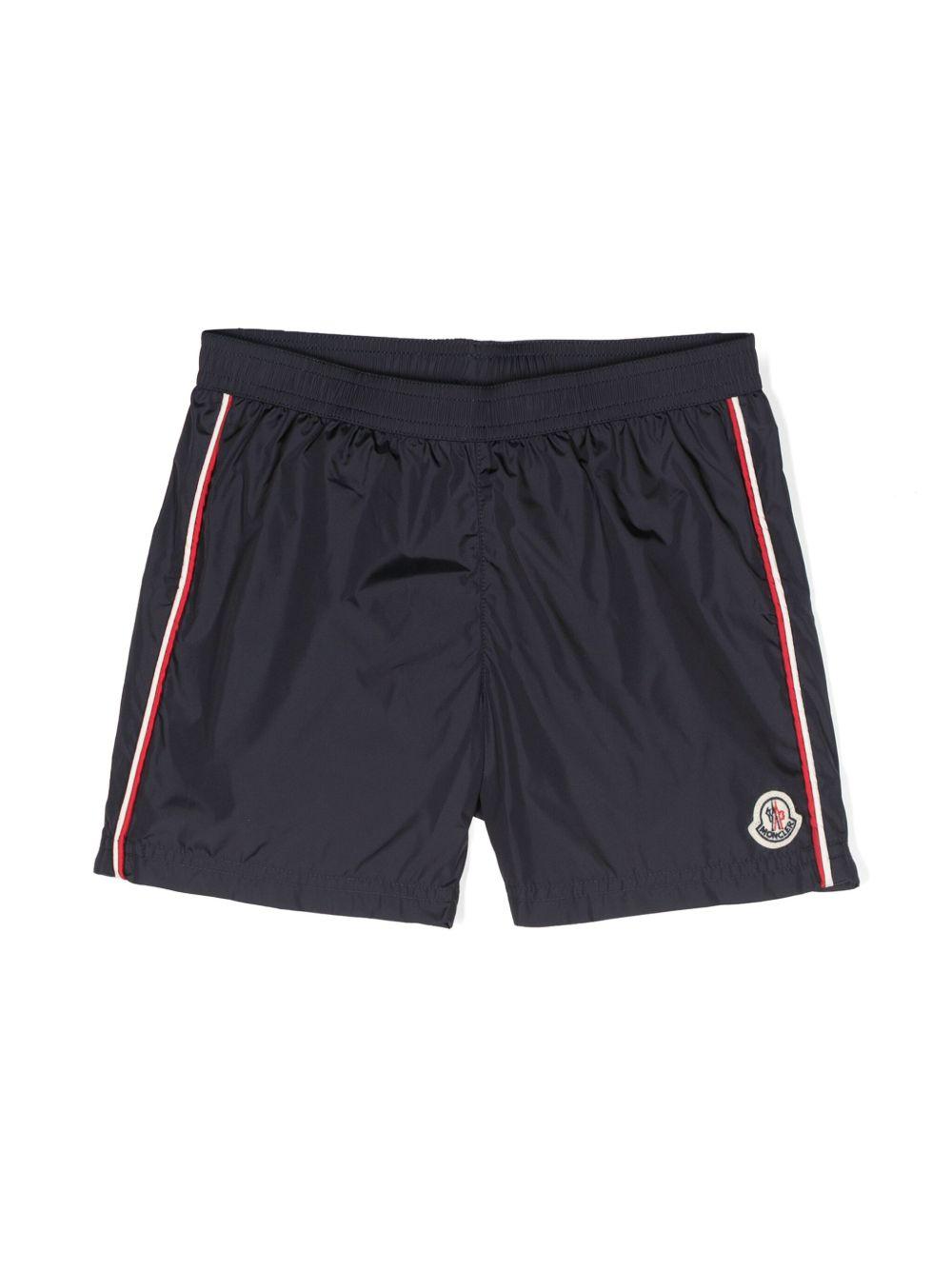 Shorts da bagno con bande laterali L19542C0000553326 742 MONCLER KIDS 