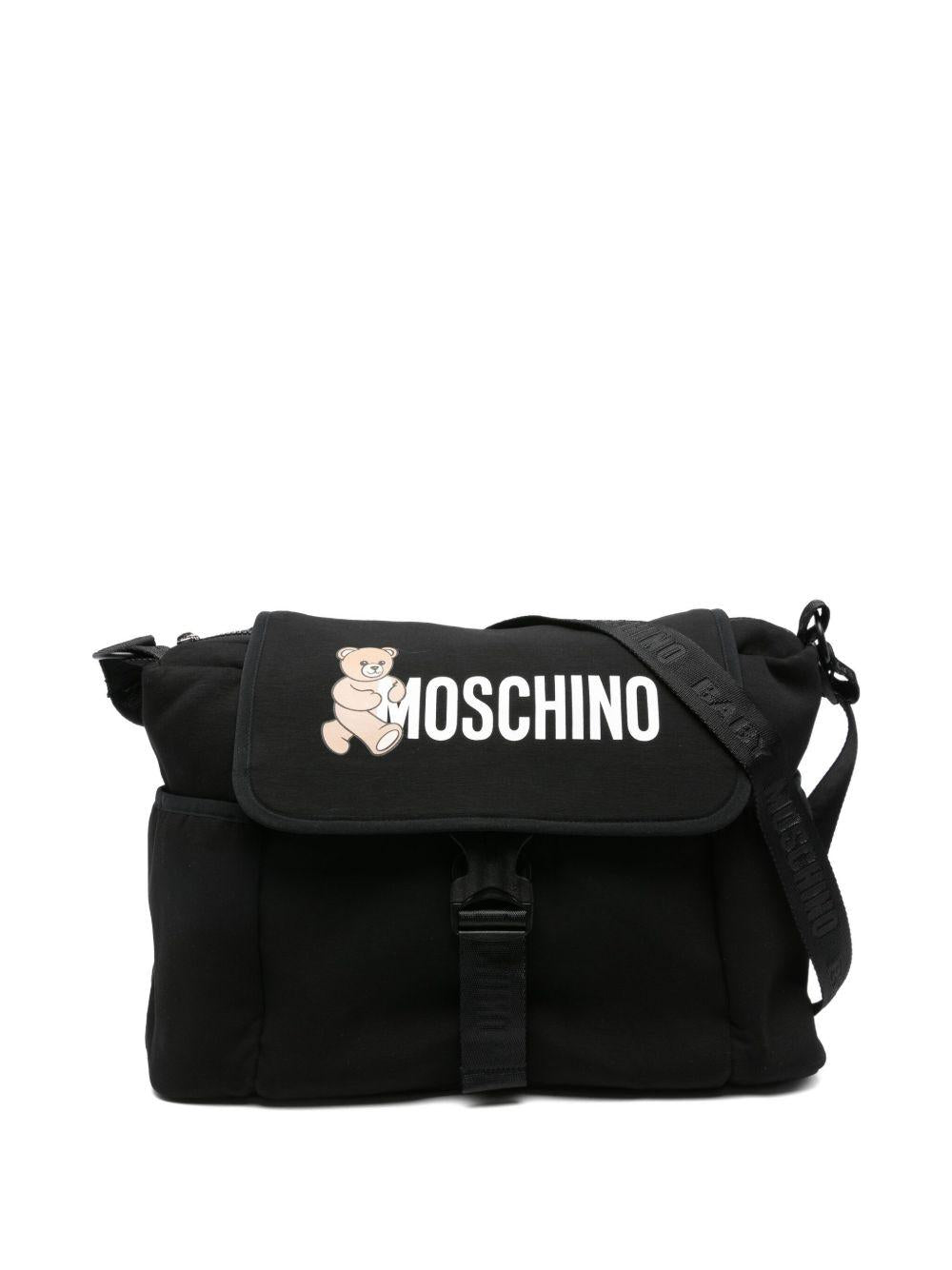 Borsa Nera per Bambini e Mamme MUX05NLDA32 60100 MOSCHINO KIDS 