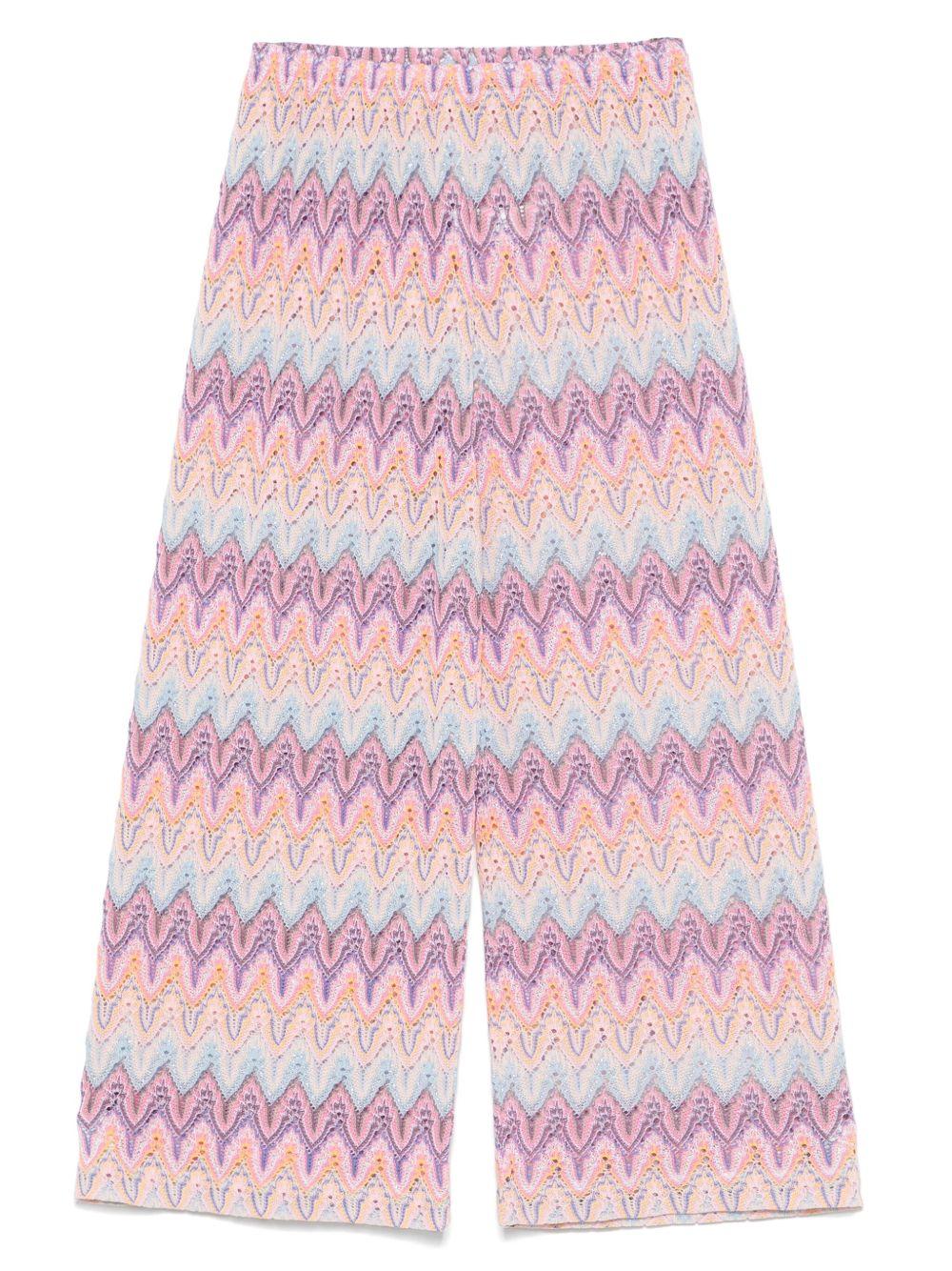 Pantalone amalia in maglia rosa