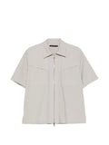 Camicia con zip a maniche corte