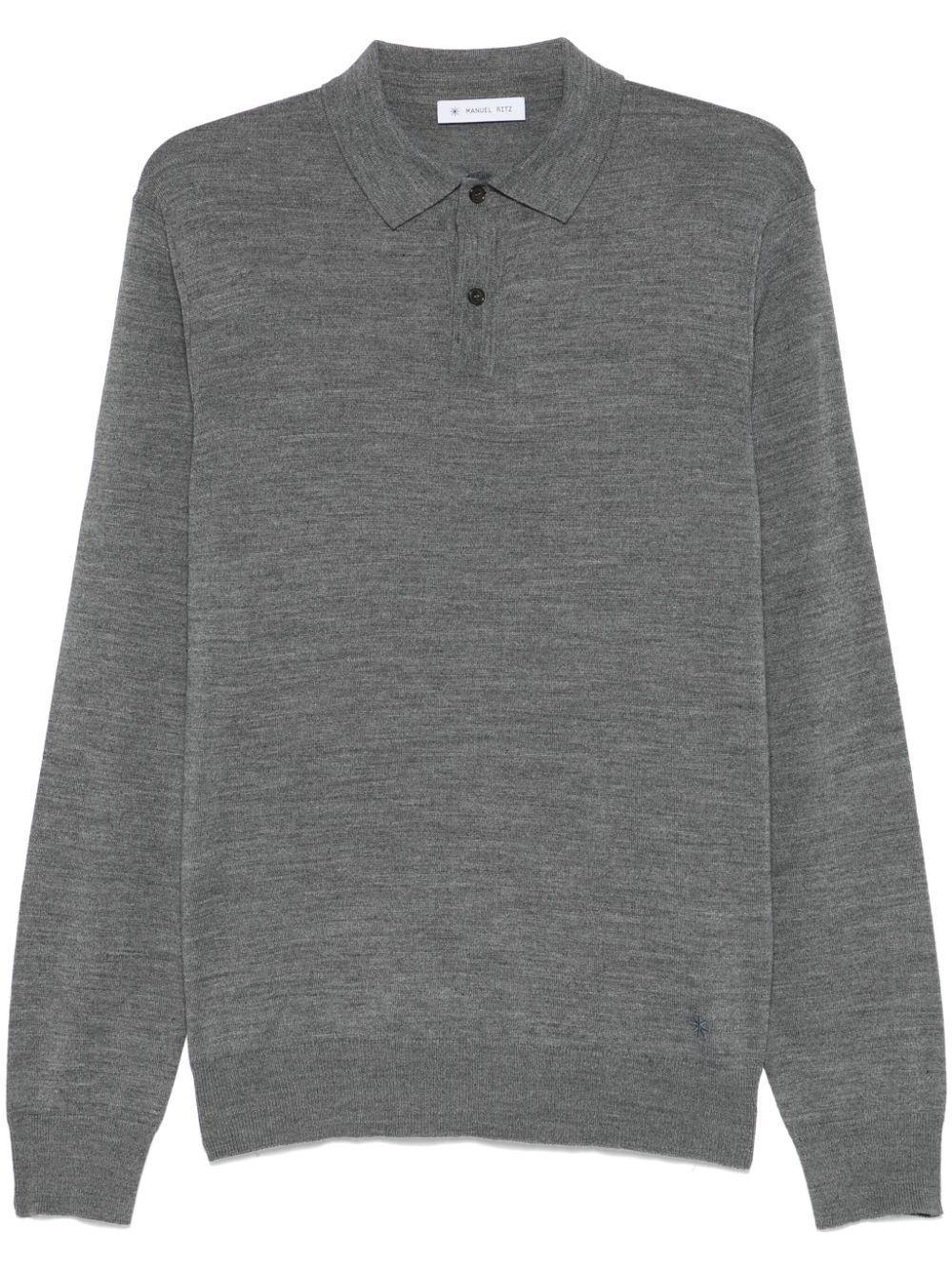 Polo grigia maniche lunghe 3732M501243764 97 MANUEL RITZ 