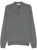 Grey long sleeve polo