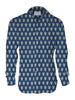Camicia Pamplona blu con fantasia all-over