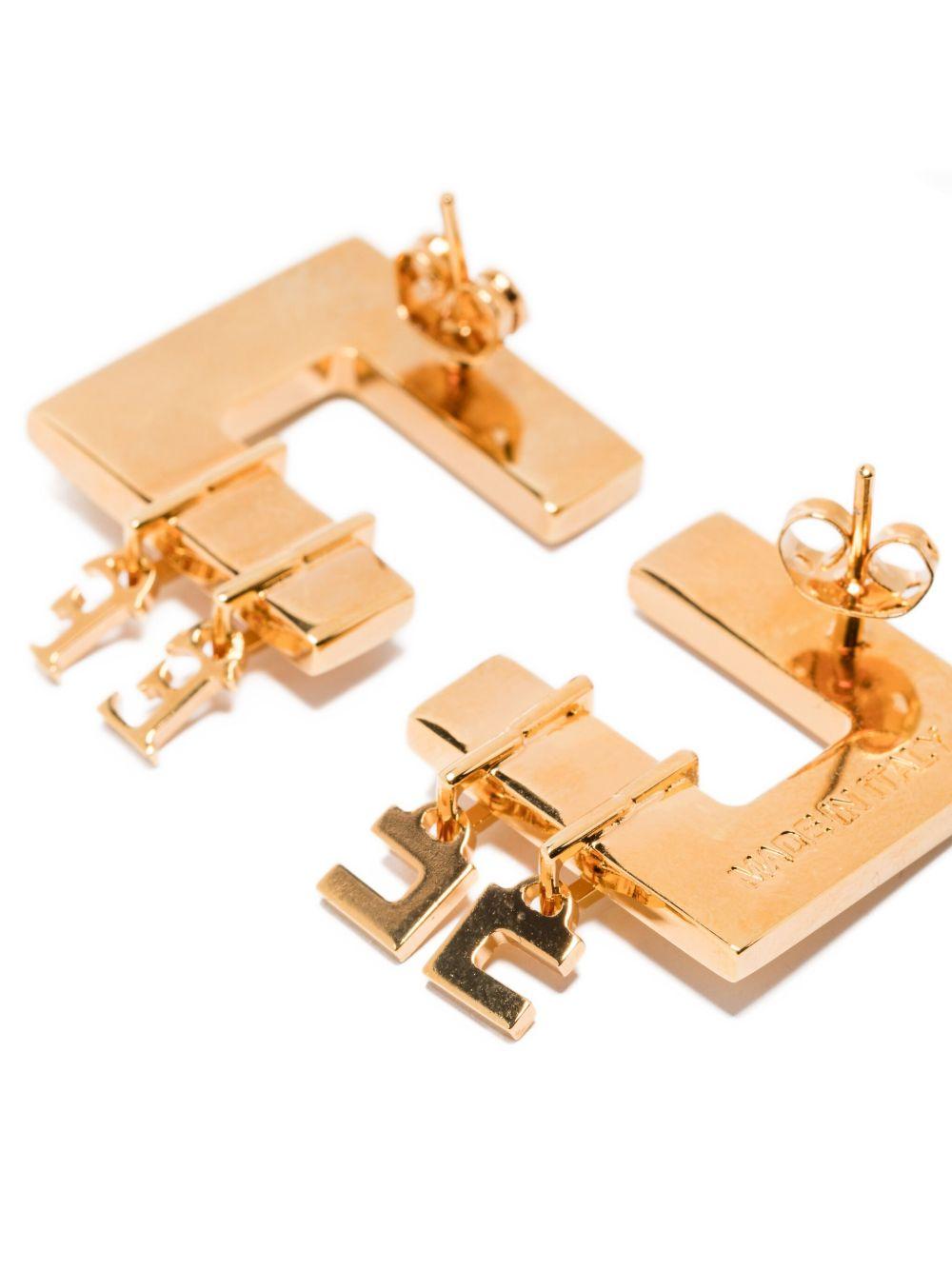 Orecchini Squadrati con Ciondolo Logo OR03K56E2 U95 ELISABETTA FRANCHI 