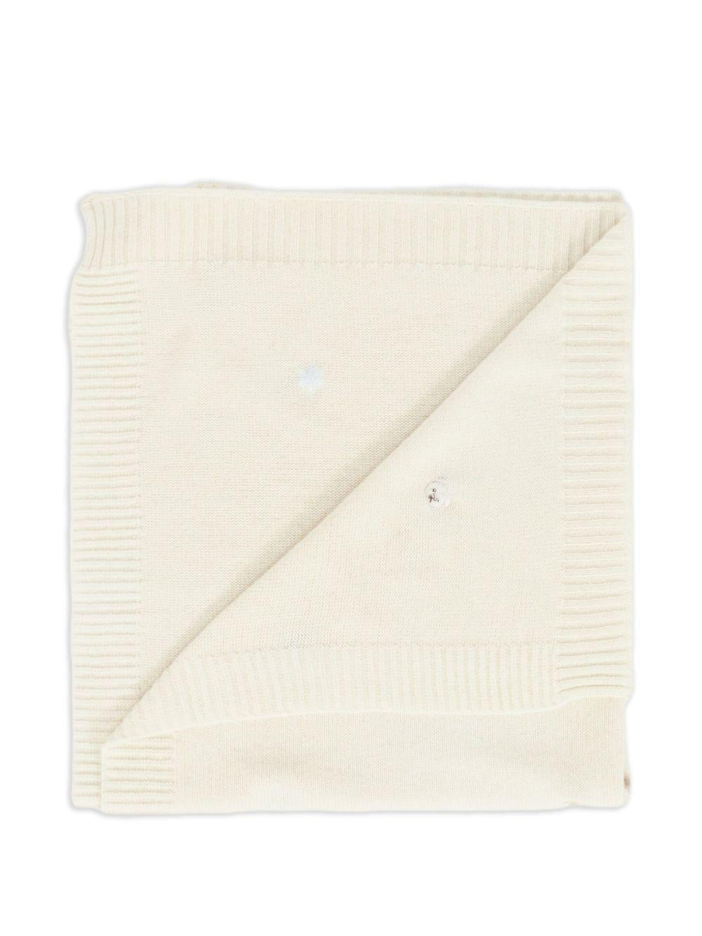 Coperta per Bambini Off-White con Logo Ricamato I25012 BIANCO NANAN KIDS 