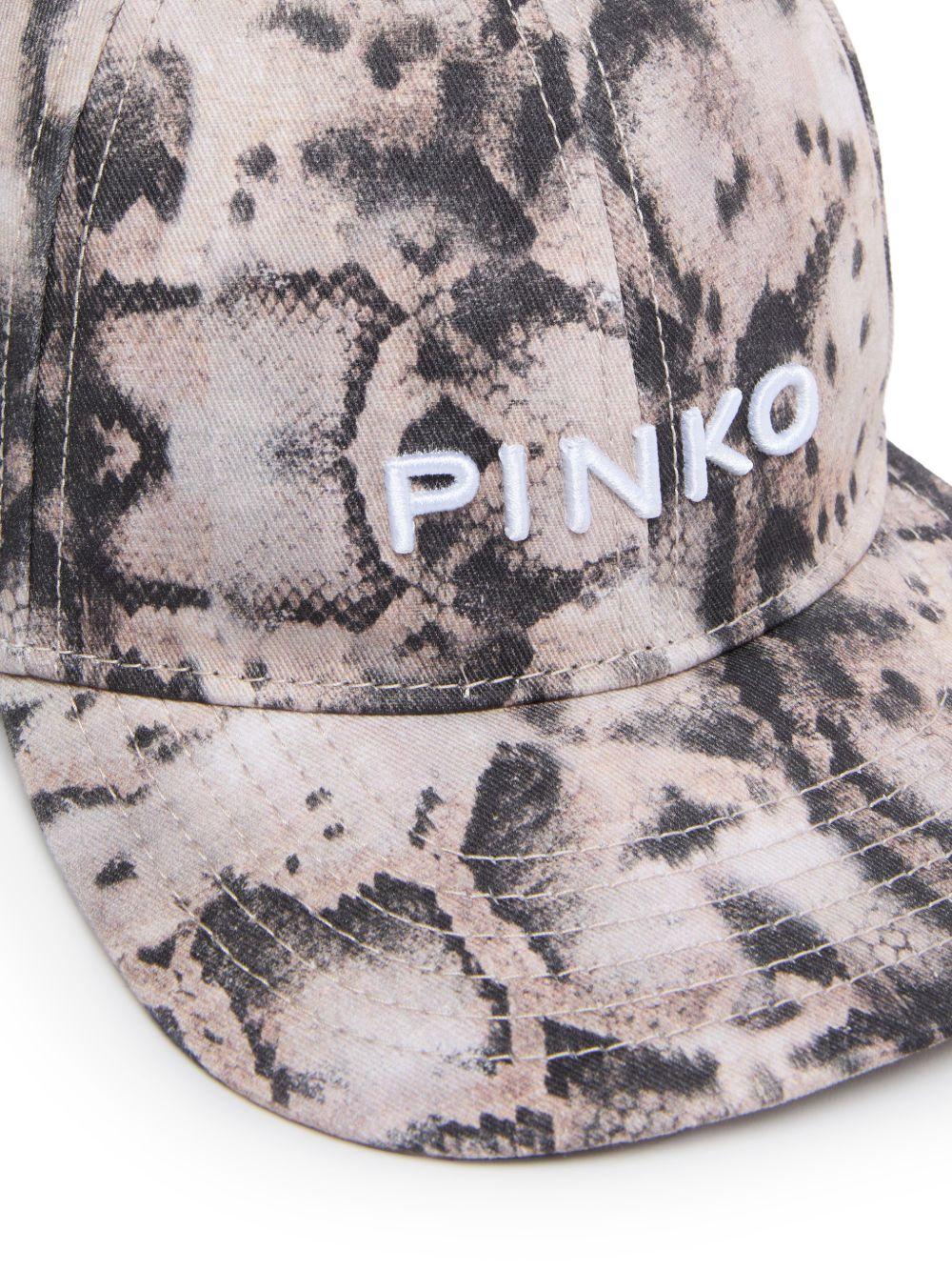 Cappellino in cotone con stampa pitone 106750A38N CZ5 PINKO 